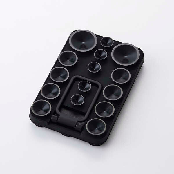 Elecom P-TKPTSUCS01BK Takopita Stand Suction Cup Silicone Pad Double Sided Suction Cup Type (Black)