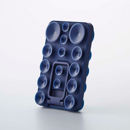 Elecom P-TKPTSUCS01NV Takopita Stand Suction Cup Silicone Pad Double Sided Suction Cup Type (Navy)