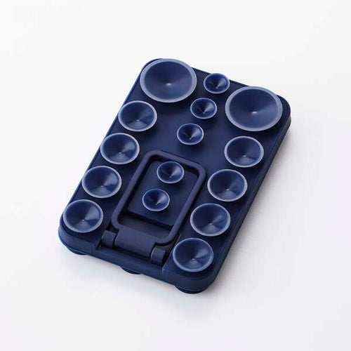 Elecom P-TKPTSUCS01NV Takopita Stand Suction Cup Silicone Pad Double Sided Suction Cup Type (Navy)
