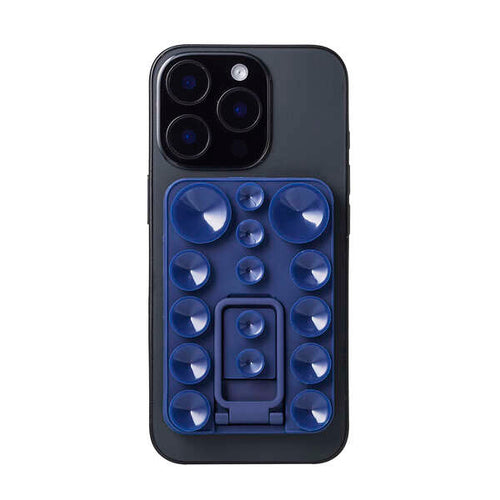 Elecom P-TKPTSUCS01NV Takopita Stand Suction Cup Silicone Pad Double Sided Suction Cup Type (Navy)