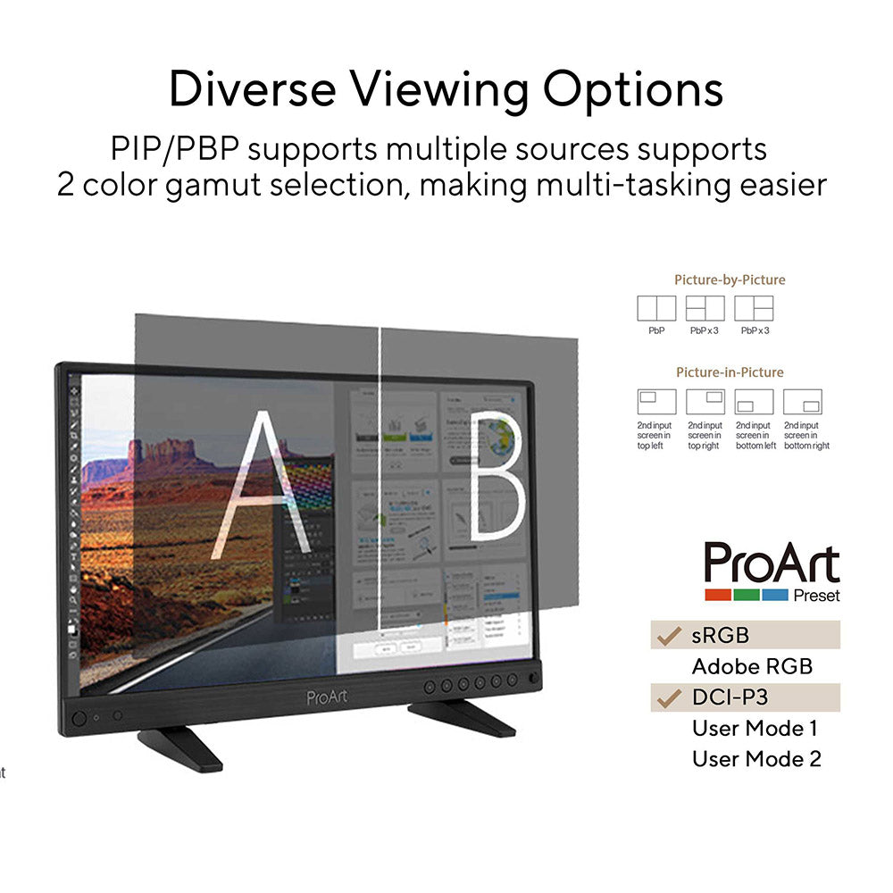Asus ProArt PA16USV - 15.6 UHD IPS HDMI USB-C Professional Portable Monitor