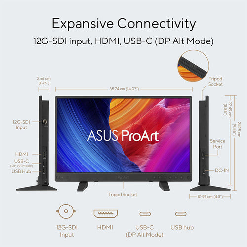 Asus ProArt PA16USV - 15.6 UHD IPS HDMI USB-C Professional Portable Monitor