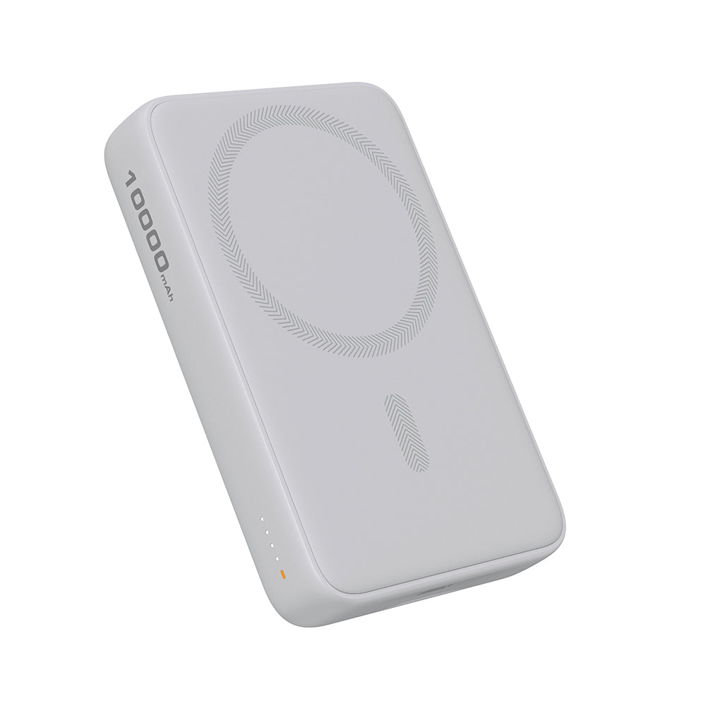Aukey PB-MS04 MagFusion Slim 10000mAh Magnetic Wireless Charging Power Bank (CCC-Certified) - Frost White
