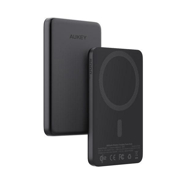 Aukey PB-MS07A MagFusion M 5,000mAh Qi2 Magnetic Wireless Power