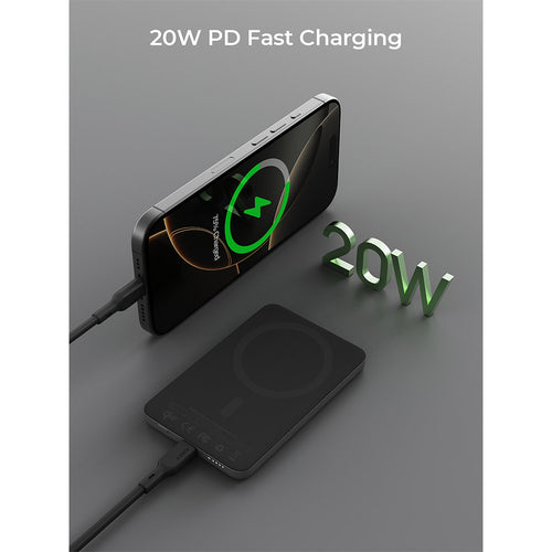 Aukey PB-MS07A MagFusion M 5,000mAh Qi2 Magnetic Wireless Power Bank (CCC-Certified) - Dark Gray