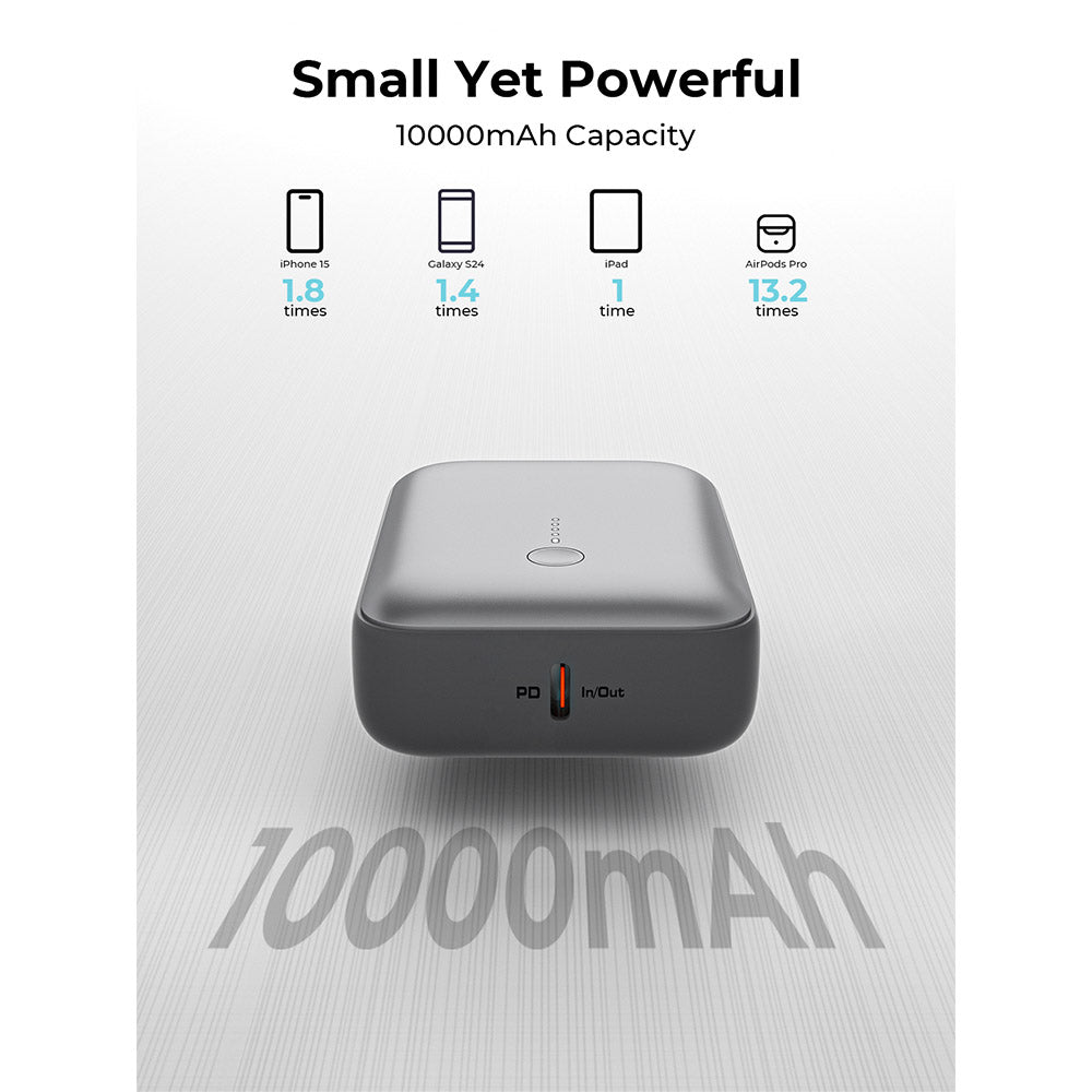 Aukey PB-Y55 Spark Mini 10,000mAh 20W Fast Charging Mini Power Bank (CCC-Certified) - Gray