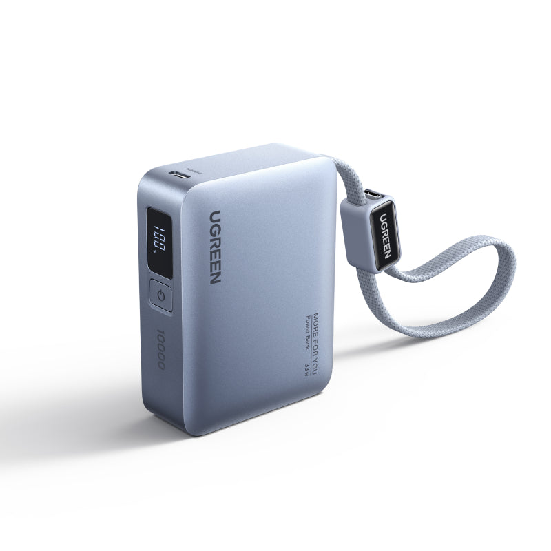 Ugreen PB584 CCC 10000mAh 33W PD Fast Charging Built-in Cable Powerbank