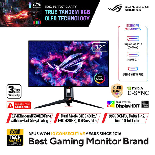 Asus ROG Swift PG32UCWM 32 UHD OLED Dual-Mode Gaming Monitor