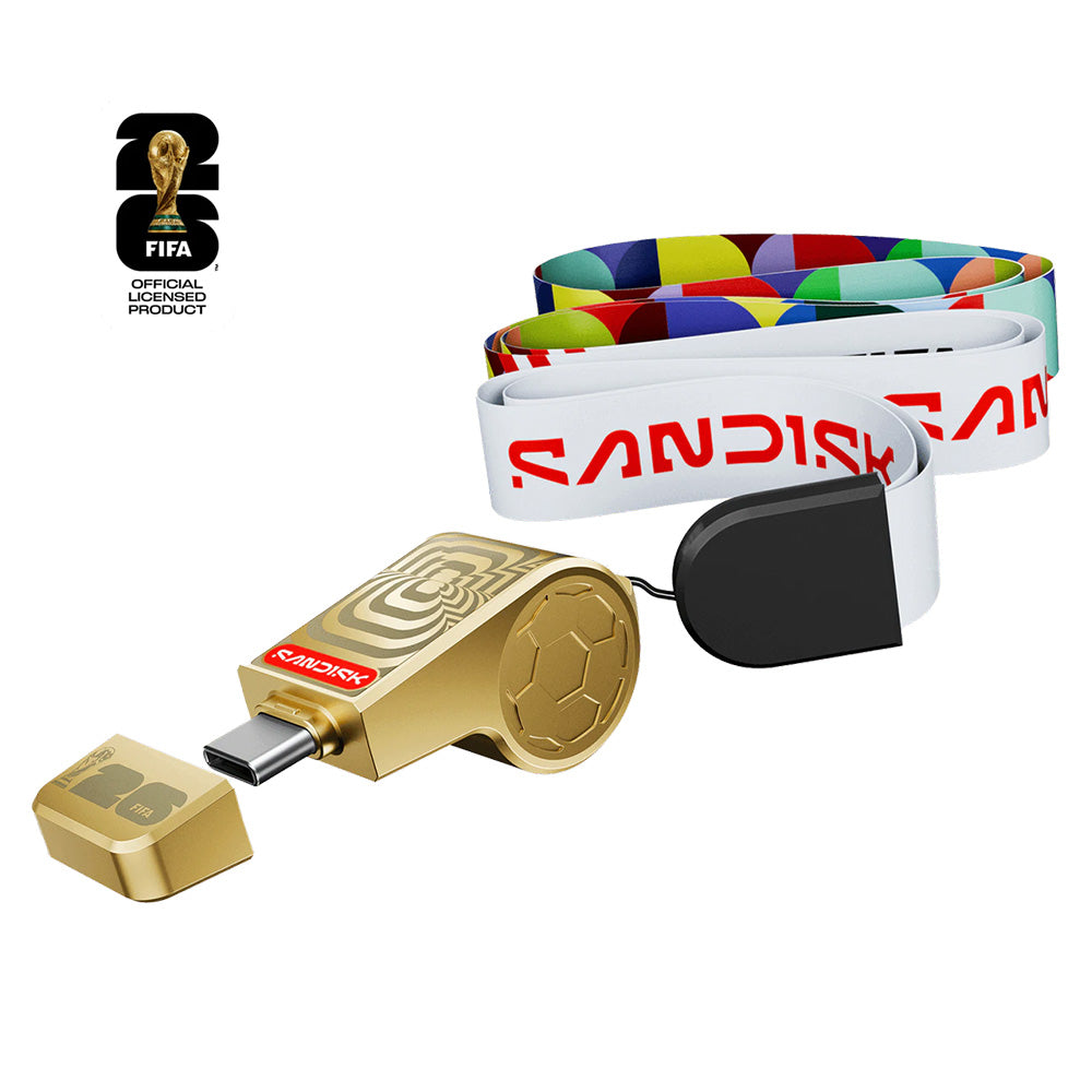 SanDisk 128GB FIFA World Cup 2026 USB-C Flash Drive (Gold)