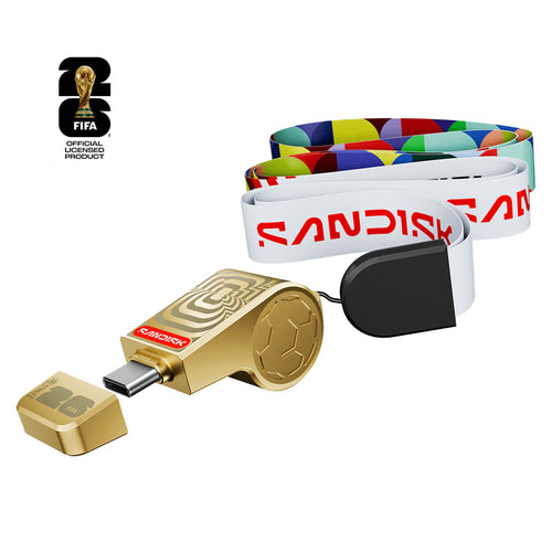SanDisk 128GB FIFA World Cup 2026 USB-C Flash Drive (Gold)