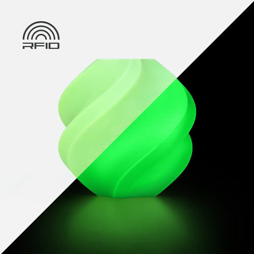 Bambu Lab PLA Glow Filament with Spool (Glow Green)