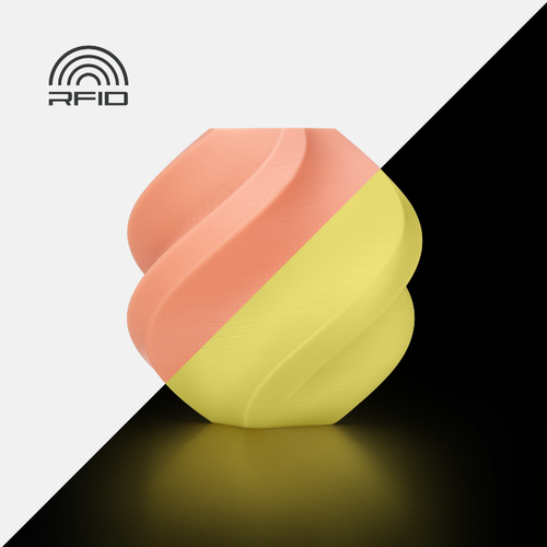 Bambu Lab PLA Glow Filament with Spool (Glow Orange)