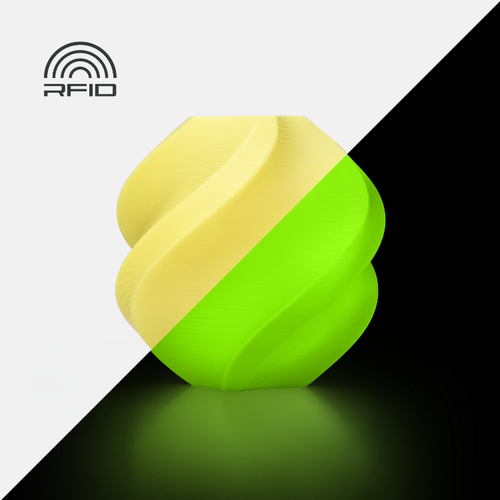 Bambu Lab PLA Glow Filament with Spool (Glow Yellow)