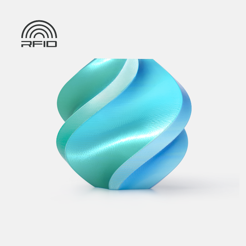 Bambu Lab PLA Silk Filament with Spool (Blue Hawaii)