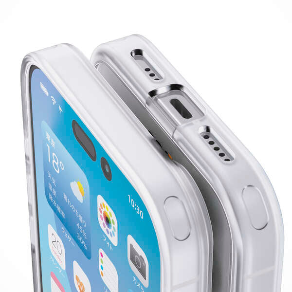 Elecom  iPhone 17  6.3 (2025) D3O All Clear Case with metal ring