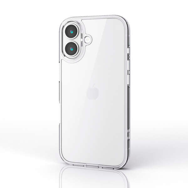 Elecom  iPhone 17 6.3 (2025) Hybrid Glass Clear Case with metal ring