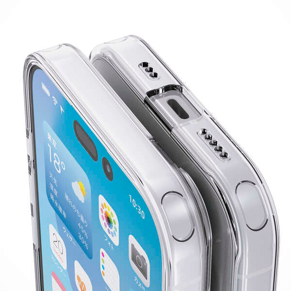 Elecom  iPhone 17 6.3 (2025) Hybrid Clear Case with metal ring