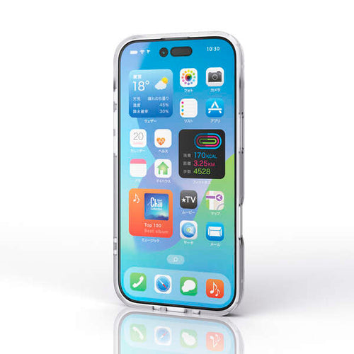 Elecom  iPhone 17 Air 6.5 (2025) D3O All Clear Case with metal ring