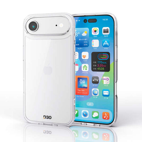 Elecom  iPhone 17 Air 6.5 (2025) D3O All Clear Case with metal ring