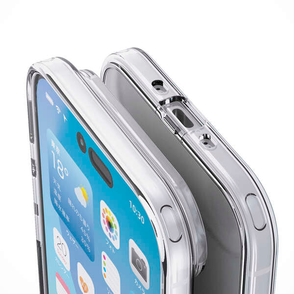 Elecom  iPhone 17 Air 6.5 (2025) Hybrid Glass Clear Case with metal ring