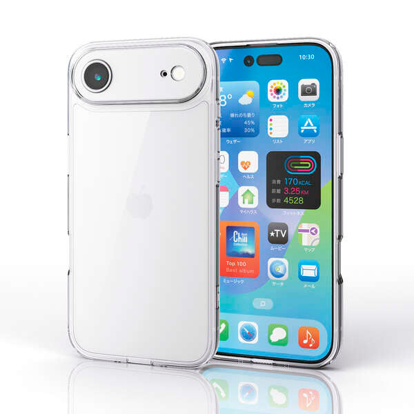 Elecom  iPhone 17 Air 6.5 (2025) Hybrid Clear Case with metal ring