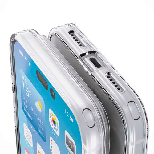 Elecom  iPhone 17 Pro Max 6.9 (2025) Hybrid Glass Clear Case with metal ring