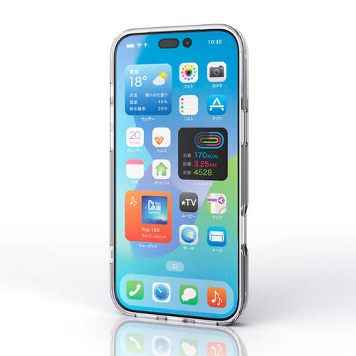 Elecom  iPhone 17 Pro Max 6.9 (2025) Hybrid Glass Clear Case with metal ring