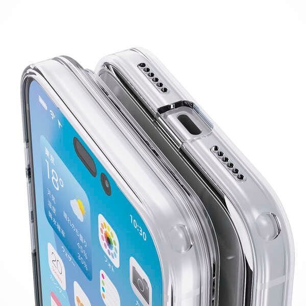 Elecom  iPhone 17 Pro Max 6.9 (2025) Hybrid Clear Case with metal ring