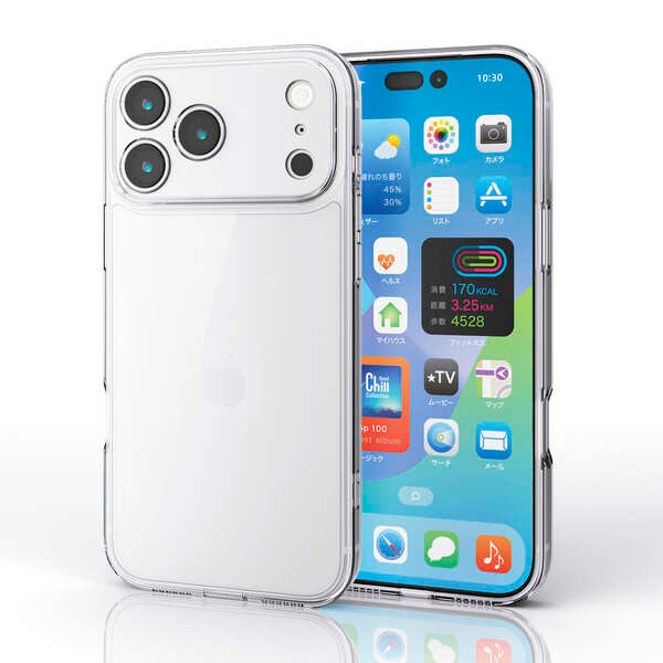 Elecom  iPhone 17 Pro Max 6.9 (2025) Hybrid Clear Case with metal ring