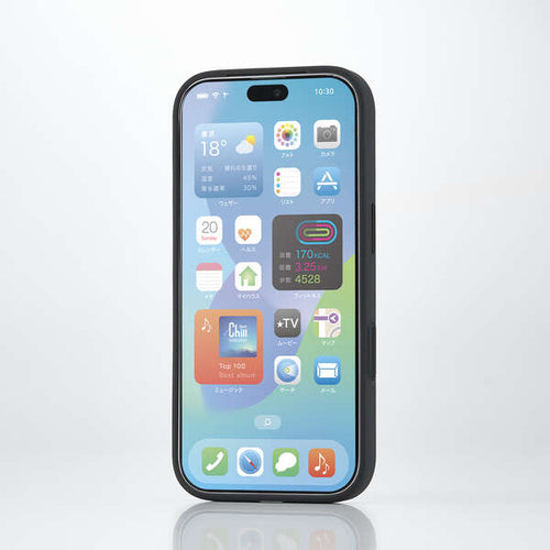 Elecom iPhone 18 Pro Hybrid Aluminum Case Extreme MAGKEEP - Black