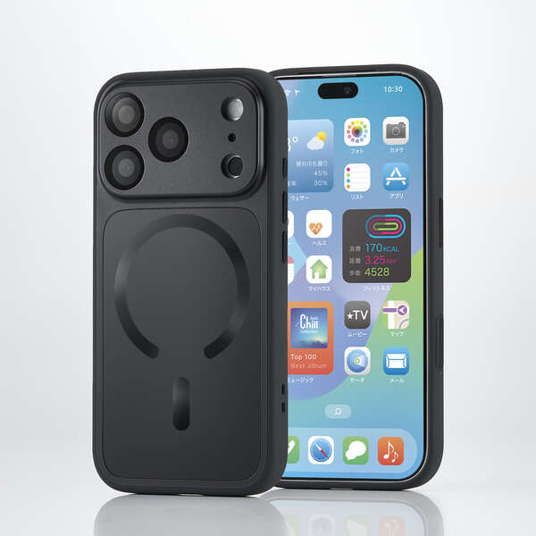 Elecom iPhone 18 Pro Hybrid Aluminum Case Extreme MAGKEEP - Black