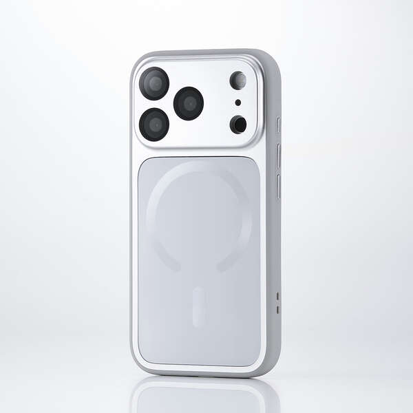 Elecom iPhone 18 Pro Hybrid Aluminum Case Extreme MAGKEEP - Silver
