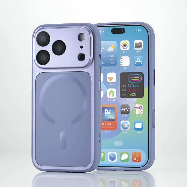 Elecom iPhone 18 Pro Hybrid Aluminum Case Extreme MAGKEEP - Pale Blue