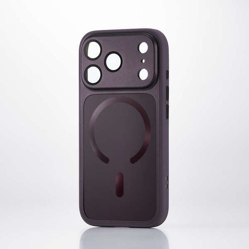 Elecom iPhone 18 Pro Hybrid Aluminum Case Extreme MAGKEEP - Purple