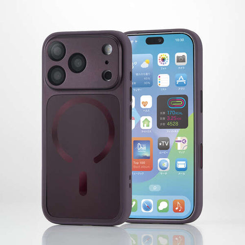 Elecom iPhone 18 Pro Hybrid Aluminum Case Extreme MAGKEEP - Purple