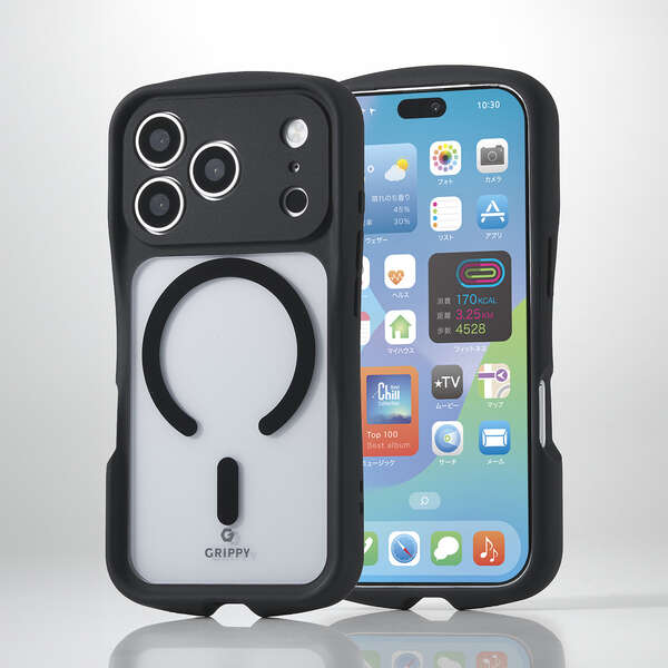 Elecom iPhone 18 Pro GRIPPY Hybrid Case Extreme MAGKEEP - Black
