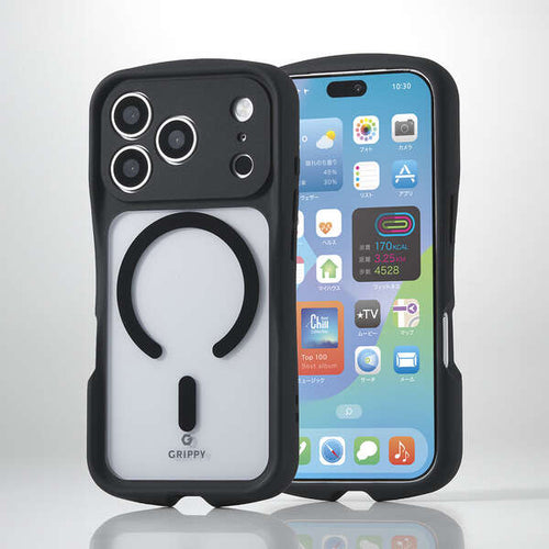 Elecom iPhone 18 Pro GRIPPY Hybrid Case Extreme MAGKEEP - Black