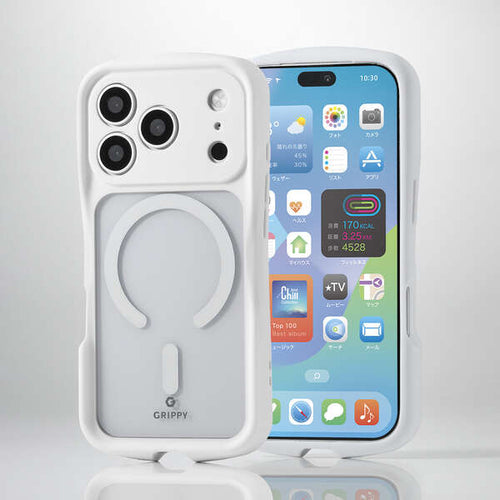 Elecom iPhone 18 Pro GRIPPY Hybrid Case Extreme MAGKEEP - White