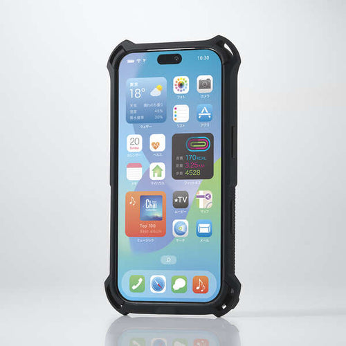 Elecom iPhone 18 Pro ZEROSHOCK Case Extreme HIGHEND MAGKEEP - Black