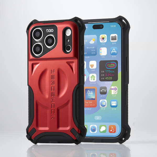 Elecom iPhone 18 Pro ZEROSHOCK Case Extreme HIGHEND MAGKEEP - Red