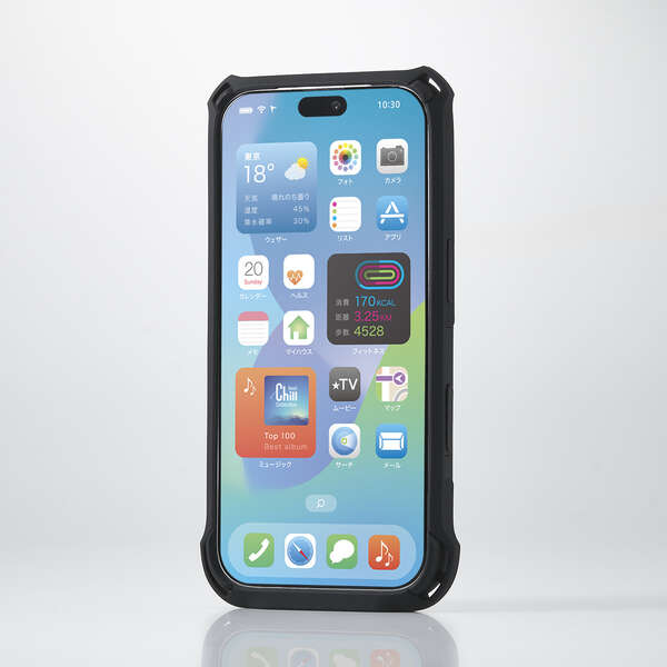 Elecom iPhone 18 Pro ZEROSHOCK Case Extreme MAGKEEP - Black