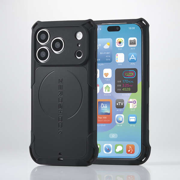 Elecom iPhone 18 Pro ZEROSHOCK Case Extreme MAGKEEP - Black