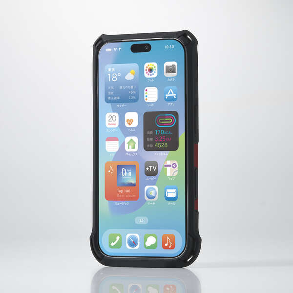Elecom iPhone 18 Pro ZEROSHOCK Case Extreme MAGKEEP - Red
