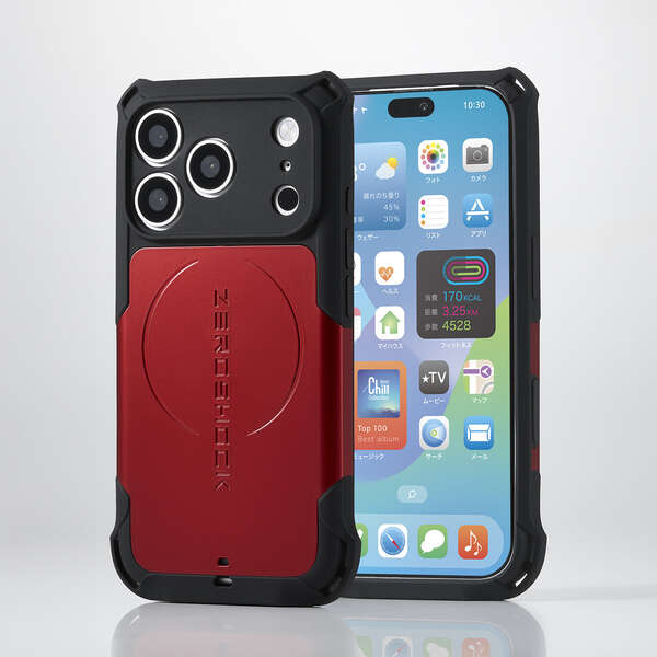 Elecom iPhone 18 Pro ZEROSHOCK Case Extreme MAGKEEP - Red