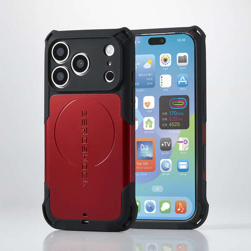 Elecom iPhone 18 Pro ZEROSHOCK Case Extreme MAGKEEP - Red