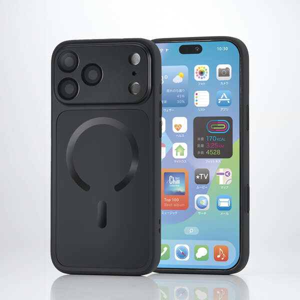 Elecom iPhone 18 Pro Max Hybrid Aluminum Case Extreme MAGKEEP - Black