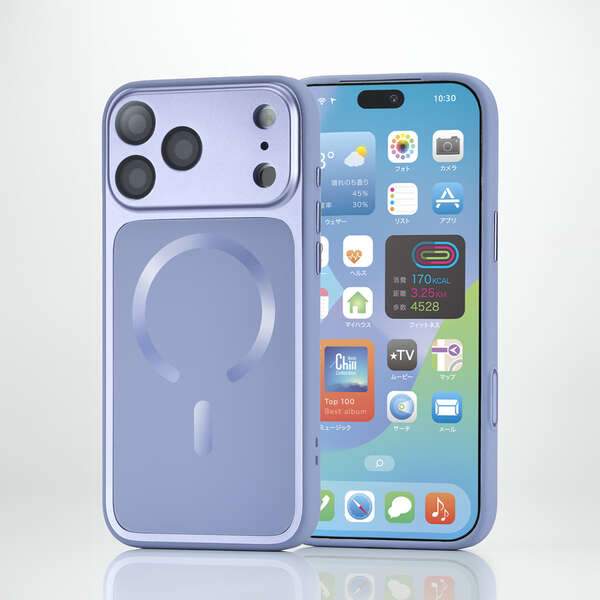 Elecom iPhone 18 Pro Max Hybrid Aluminum Case Extreme MAGKEEP - Pale Blue