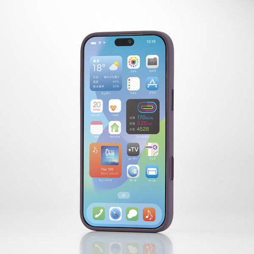 Elecom iPhone 18 Pro Max Hybrid Aluminum Case Extreme MAGKEEP - Purple