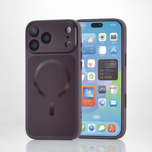 Elecom iPhone 18 Pro Max Hybrid Aluminum Case Extreme MAGKEEP - Purple
