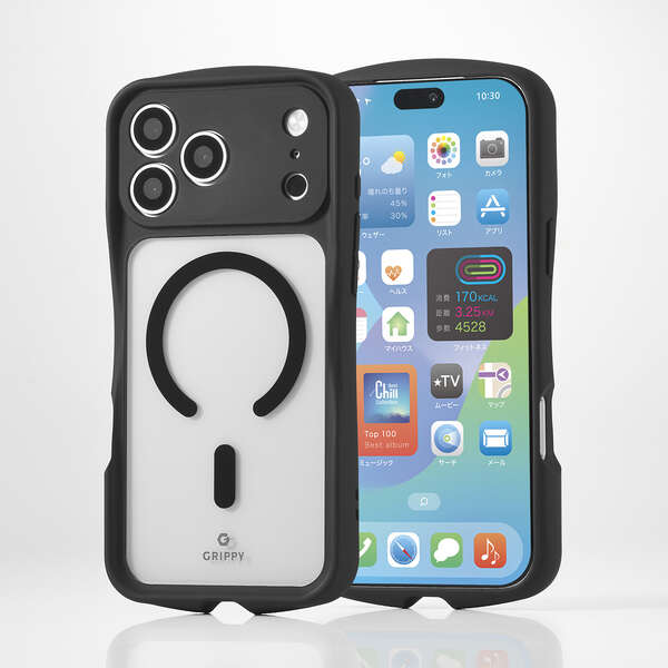 Elecom iPhone 18 Pro Max GRIPPY Hybrid Case MAGKEEP - Black